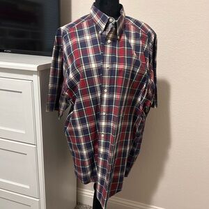 Tommy Hilfiger Men’s Plaid Dress Shirt Has Been dry cleaned only
